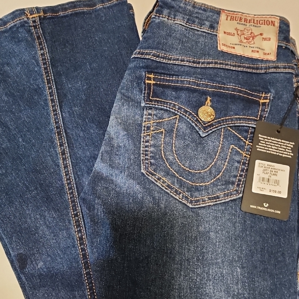 True Religion NWT Women's Blue Flare Jeans